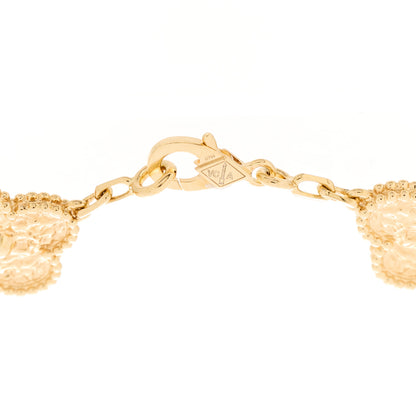 Van Cleef & Arpels 18K Yellow Gold 5 Motifs Vintage Alhambra Bracelet 4 of 5