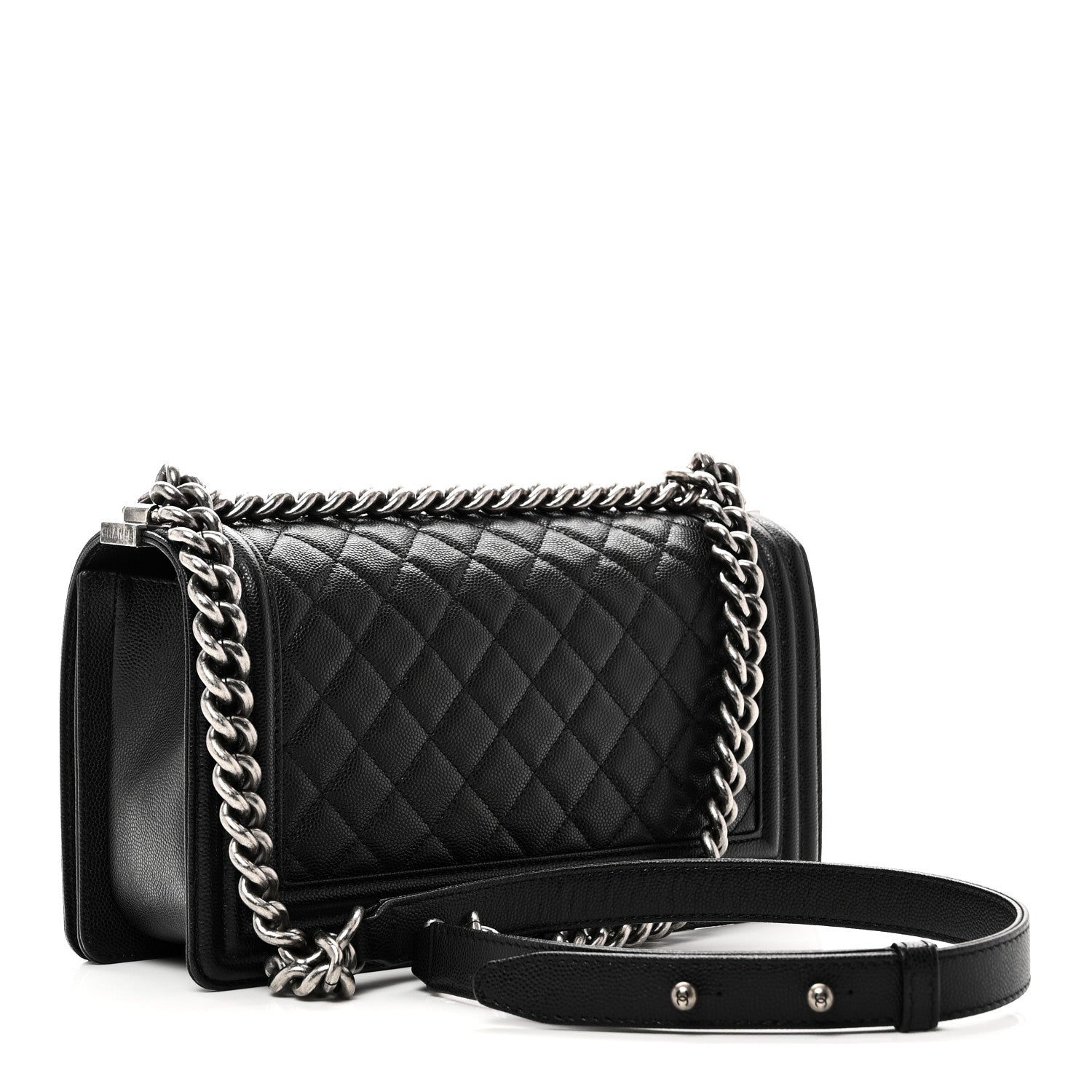 Chanel Caviar Quilted Medium Boy Flap Black 3 of 10