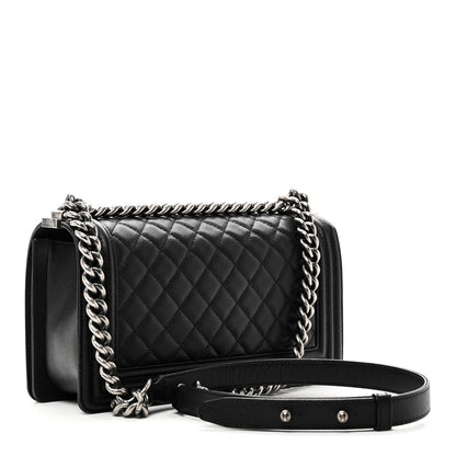 Chanel Caviar Quilted Medium Boy Flap Black 3 of 10