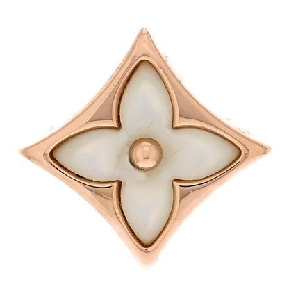 Louis Vuitton 18K Pink Gold Mother of Pearl Color Blossom Star Stud Earring 1 of 4
