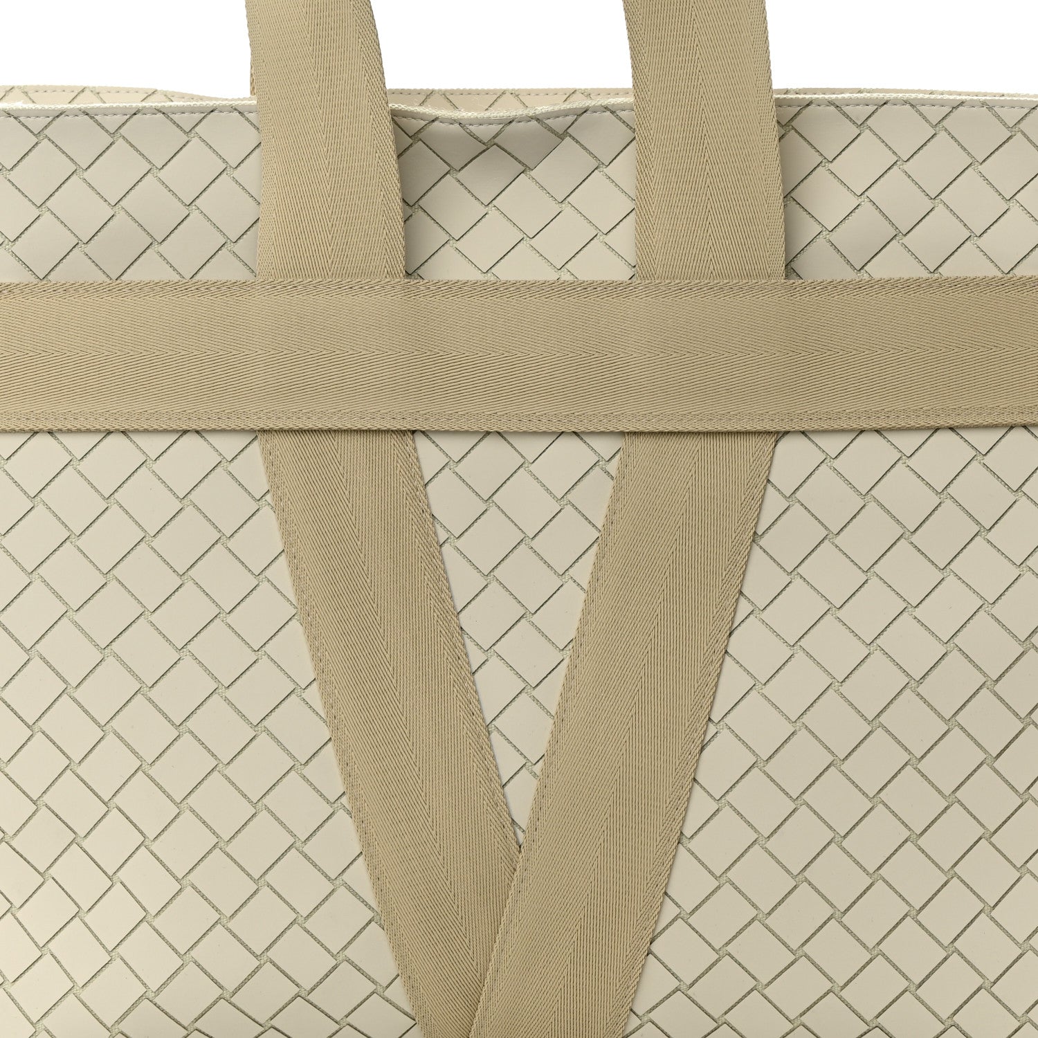 Bottega Veneta Intreccio Rubber East West Tote White 8 of 12