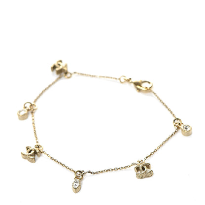 Chanel CC Logo Charms Bracelet Gold 1 of 4