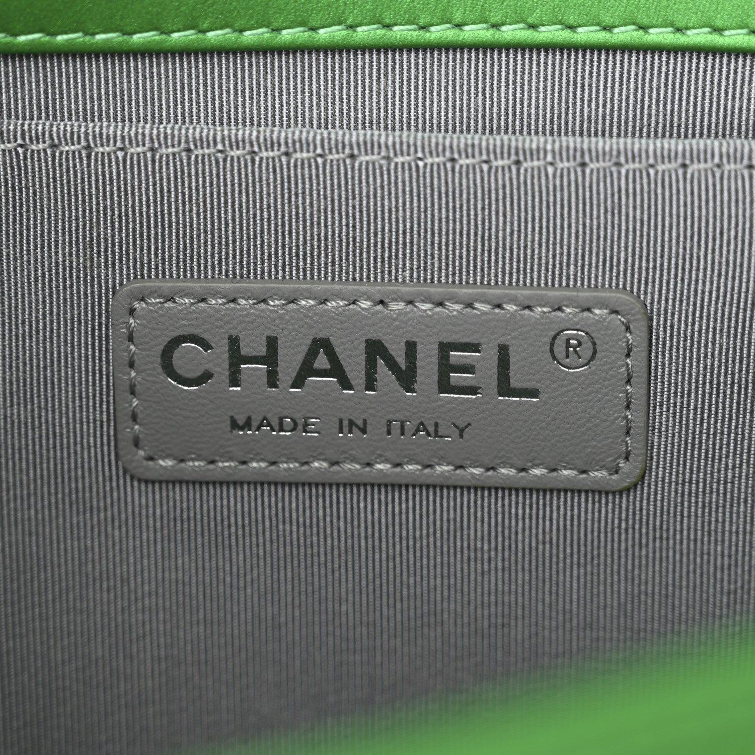Chanel Metallic Calfskin Quilted Medium Boy Flap Green 6 of 10