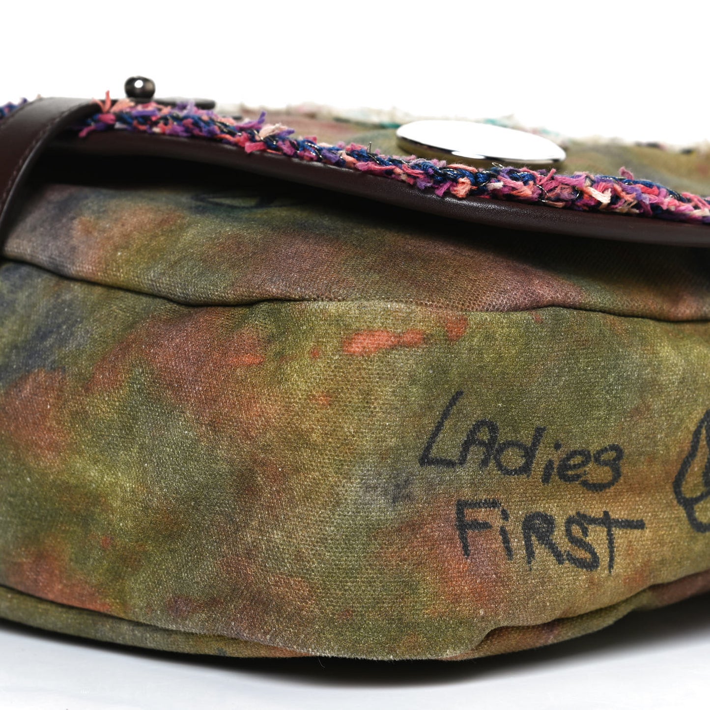 Washed Toile Graffiti On The Pavements Messenger Khaki Multicolor