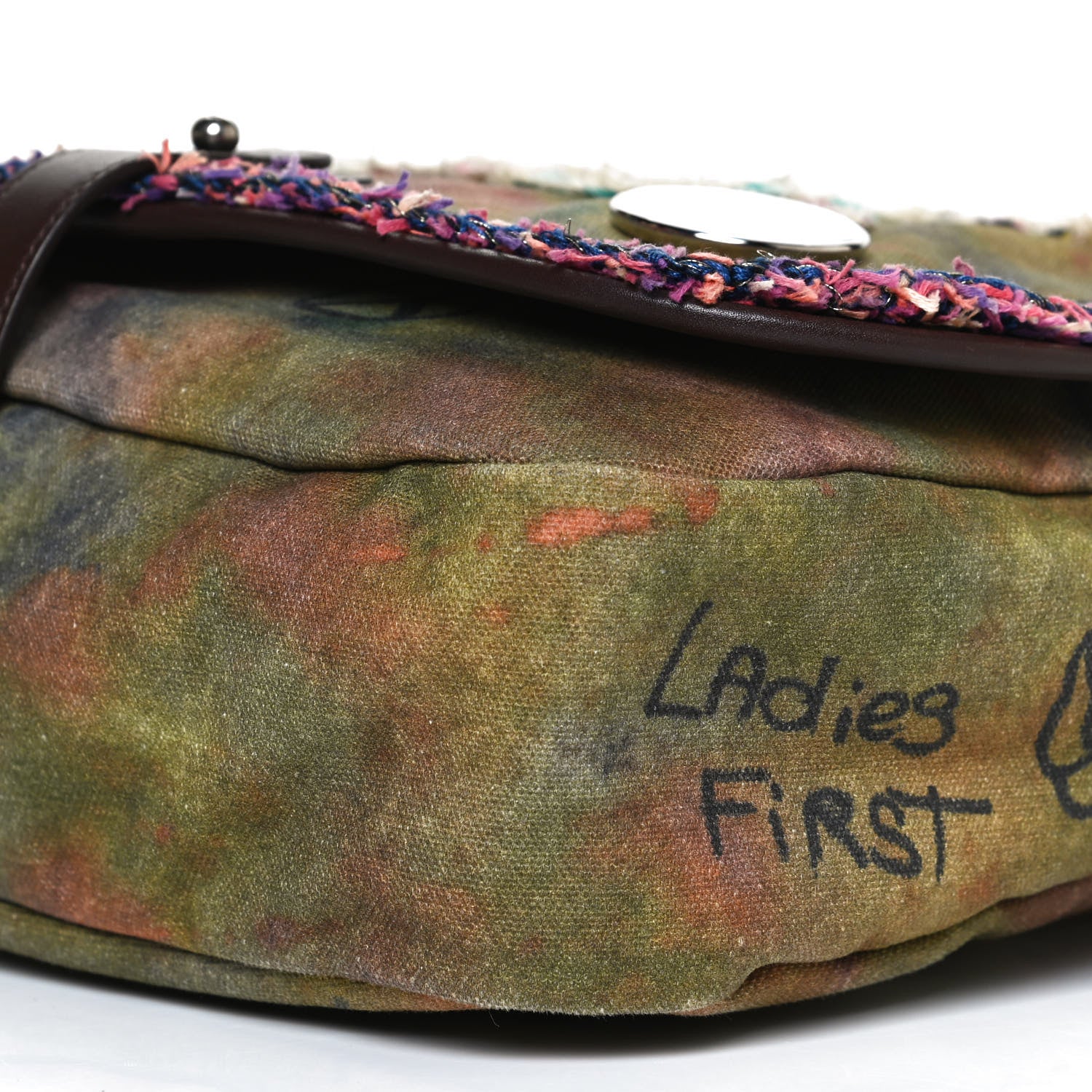 Chanel Washed Toile Graffiti On The Pavements Messenger Khaki Multicolor 8 of 9