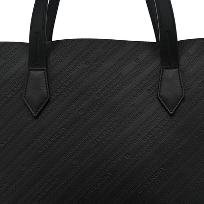 Givenchy Calfskin Chain Embossed Medium Bond Shopper Tote Black 8 of 12