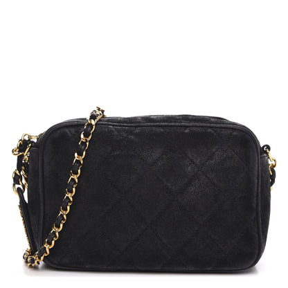 Chanel Suede Quilted Camera Case Crossbody Bag Black 1 of 16