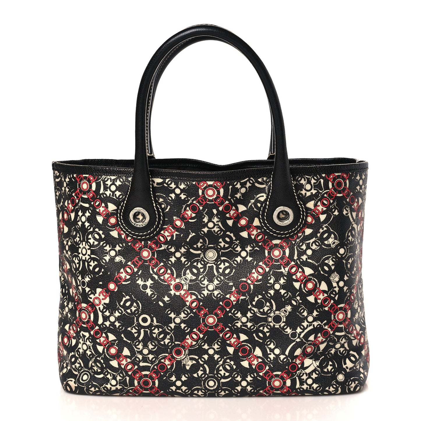 Coated Canvas Coco Small Tote Black