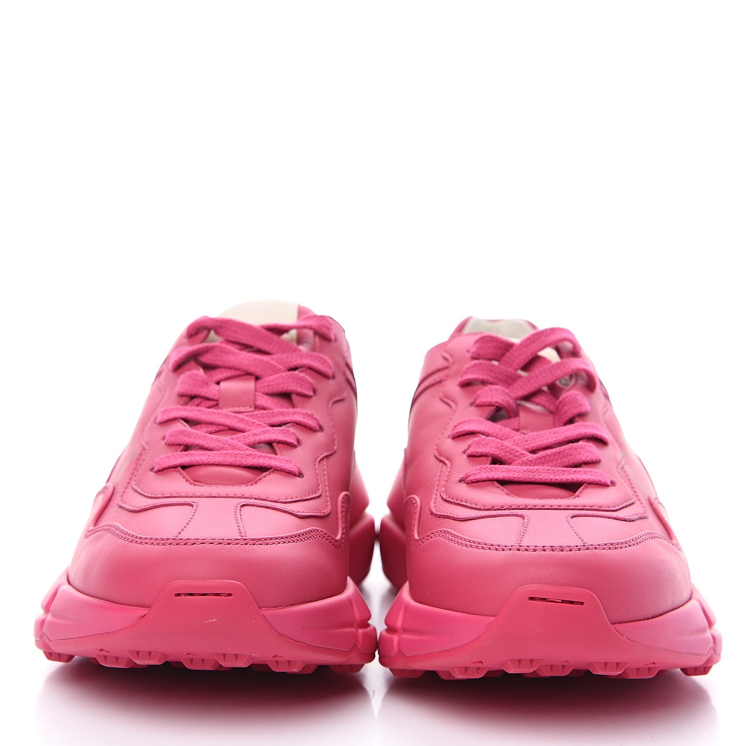 Gucci Calfskin Logo Womens Rhyton Sneakers 37 Box Pink 2 of 9