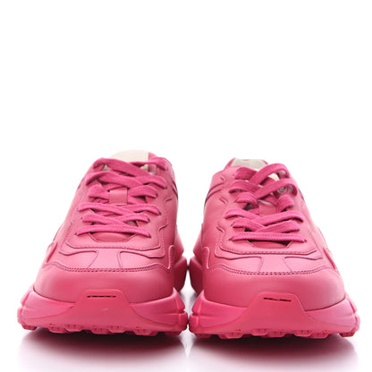 Gucci Calfskin Logo Womens Rhyton Sneakers 37 Box Pink 2 of 9