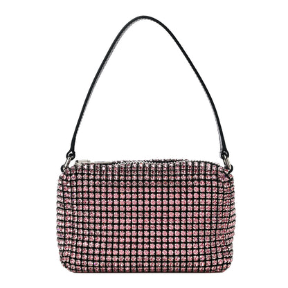 Alexander Wang Mesh Crystal Rhinestone Mini Heiress Pouch Pink 1 of 11
