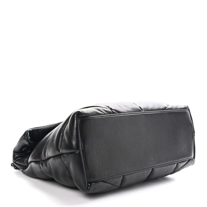 Saint Laurent Lambskin Quilted Monogram Monochrome Medium Loulou Puffer Chain Satchel Black 4 of 10