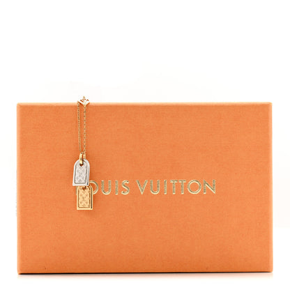 Louis Vuitton Nanogram Name Tag Necklace Gold Silver 9 of 9