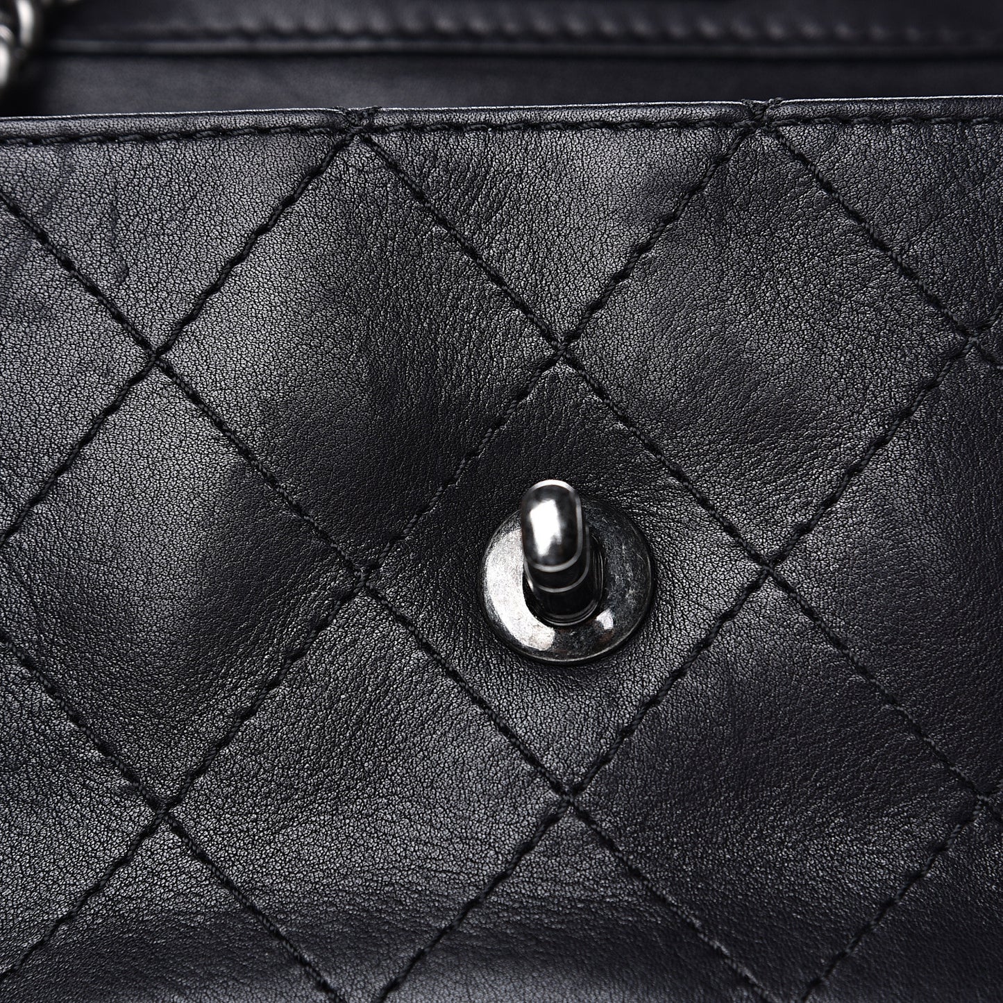 Calfskin Stitched Small Crossbody Flap Black
