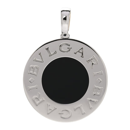 Bulgari Stainless Steel 18K Yellow Gold Black Onyx Mother of Pearl Pendant 3 of 5
