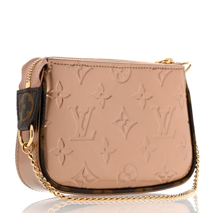 Louis Vuitton Metallic Vernis Mini Pochette Accessories Rose Gold 3 of 7