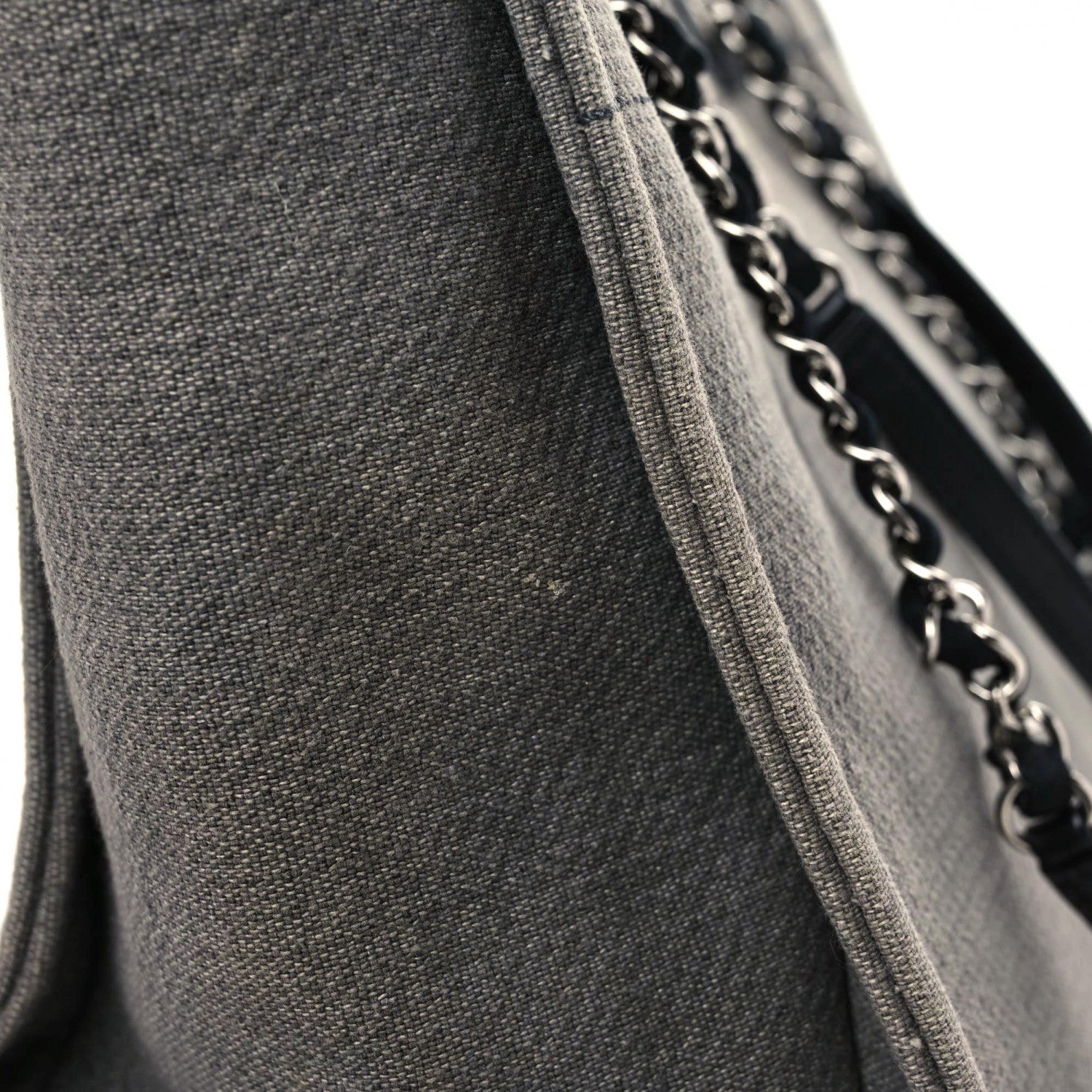 Chanel Canvas Small Deauville Tote Grey 17 of 17