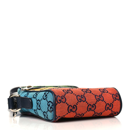 Gucci Monogram Multicolor Mini Retro Interlocking G Messenger Blue Rainbow Light Blue 4 of 10
