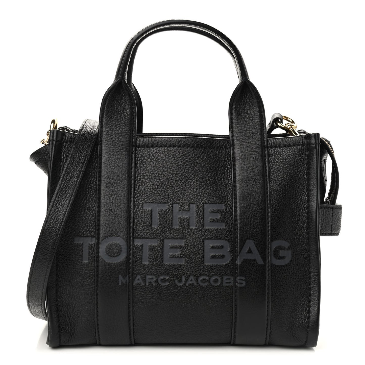Grained Calfskin Small The Tote Bag Black