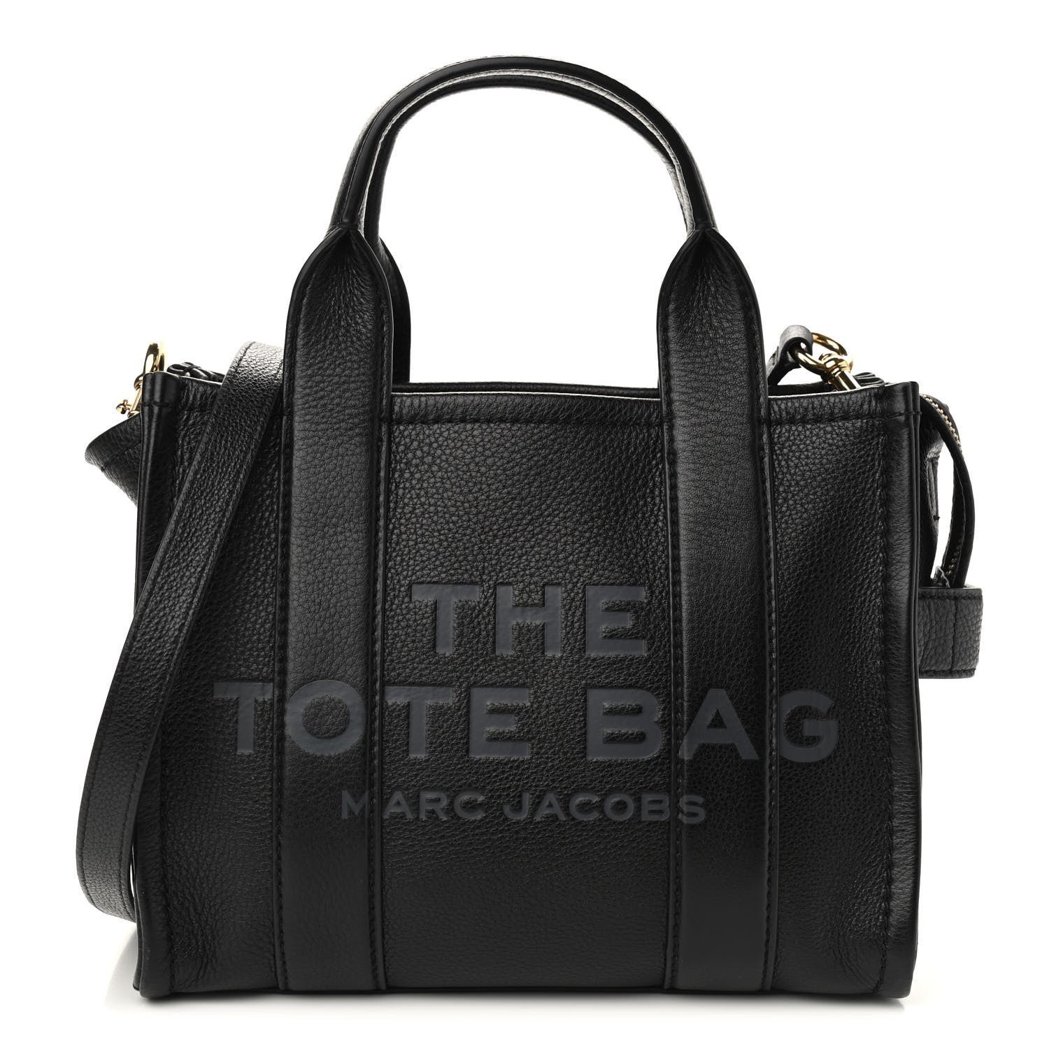Marc Jacobs Grained Calfskin Small The Tote Bag Black 1 of 11
