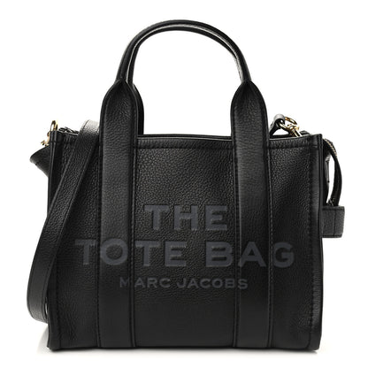 Marc Jacobs Grained Calfskin Small The Tote Bag Black 1 of 11