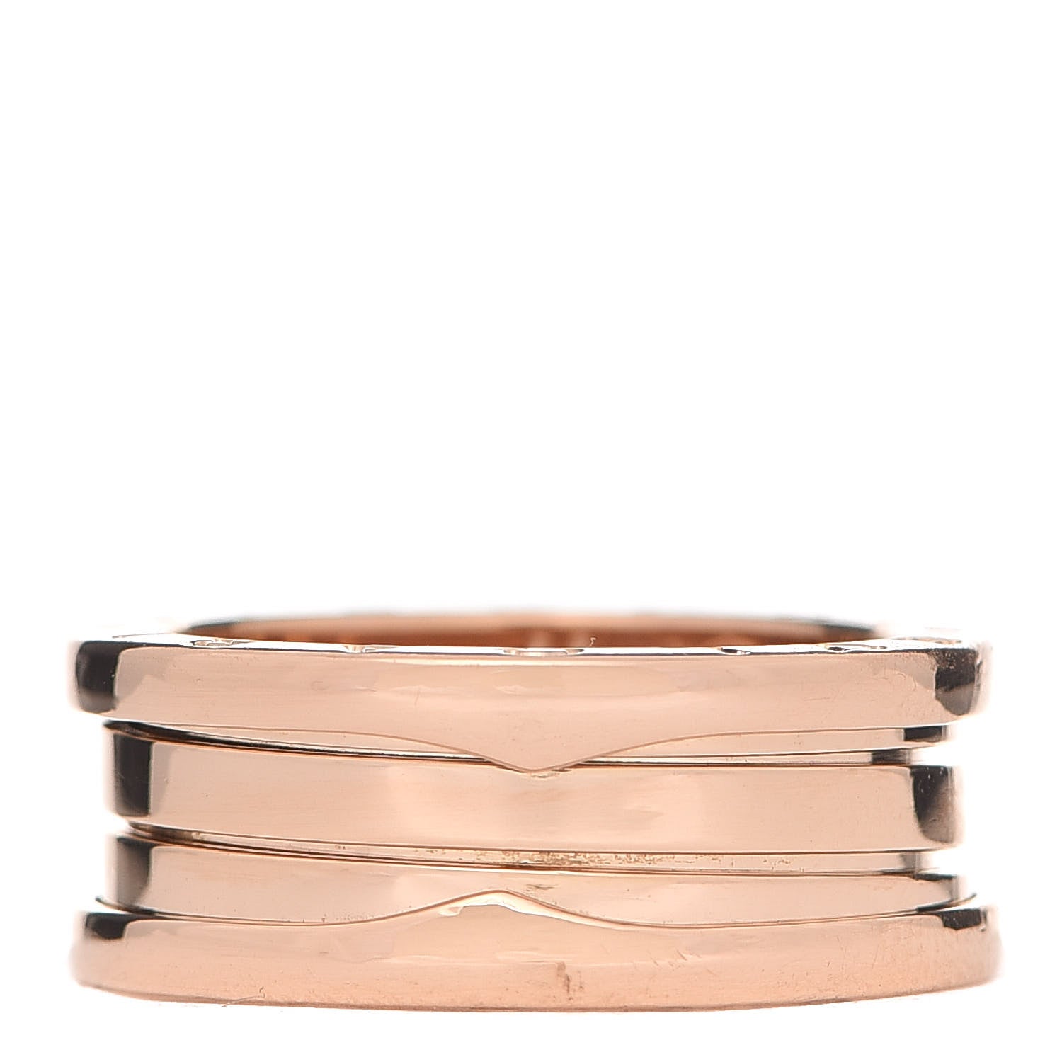 Bulgari 18K Rose Gold B.Zero1 Three-Band Ring 55 7.25 1 of 7