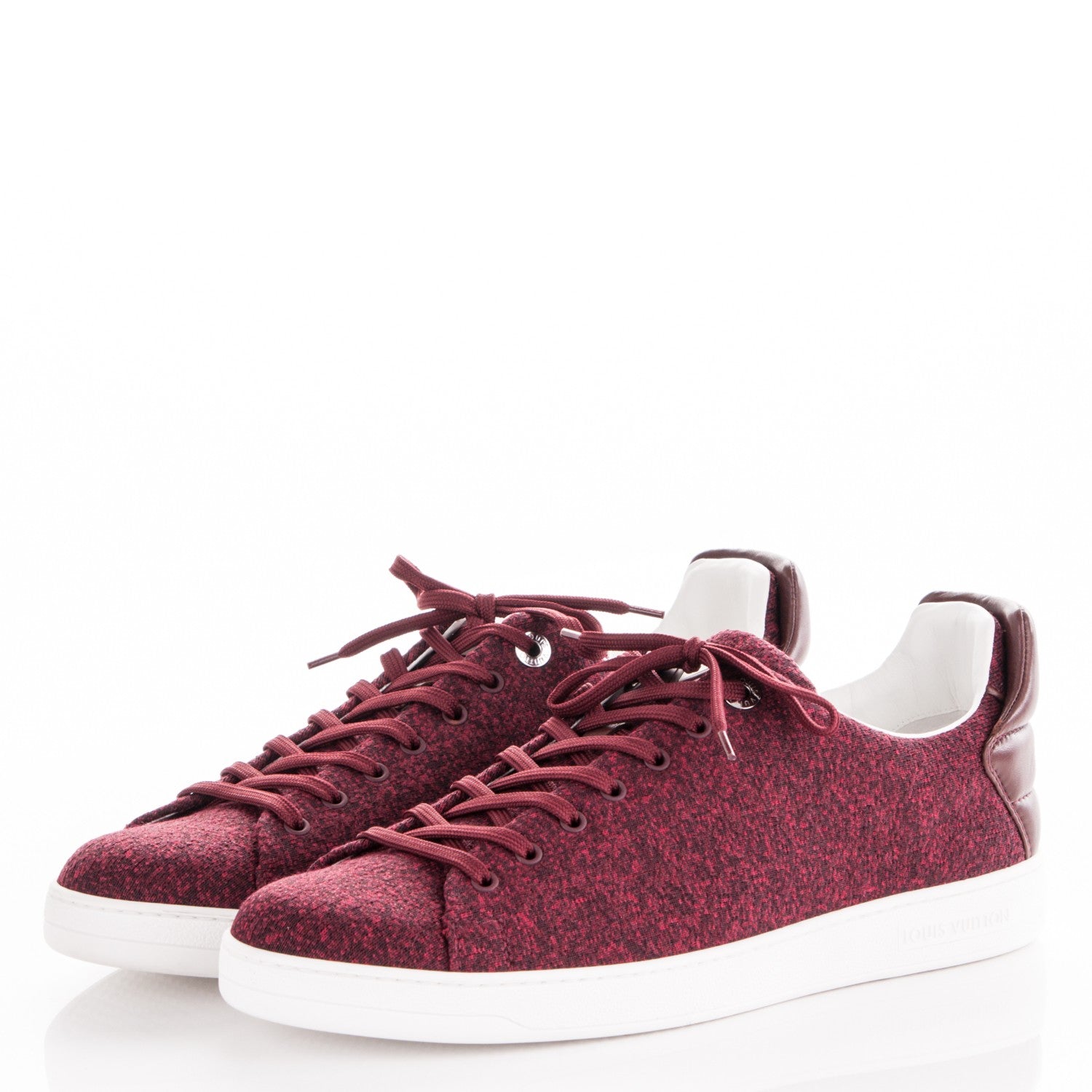 Louis Vuitton Tweed Frontrow Sneakers 9.5 Bordeaux 3 of 8