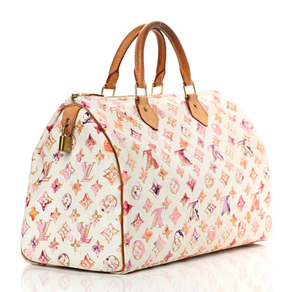 Louis Vuitton Watercolor Aquarelle Speedy 30 White 3 of 23