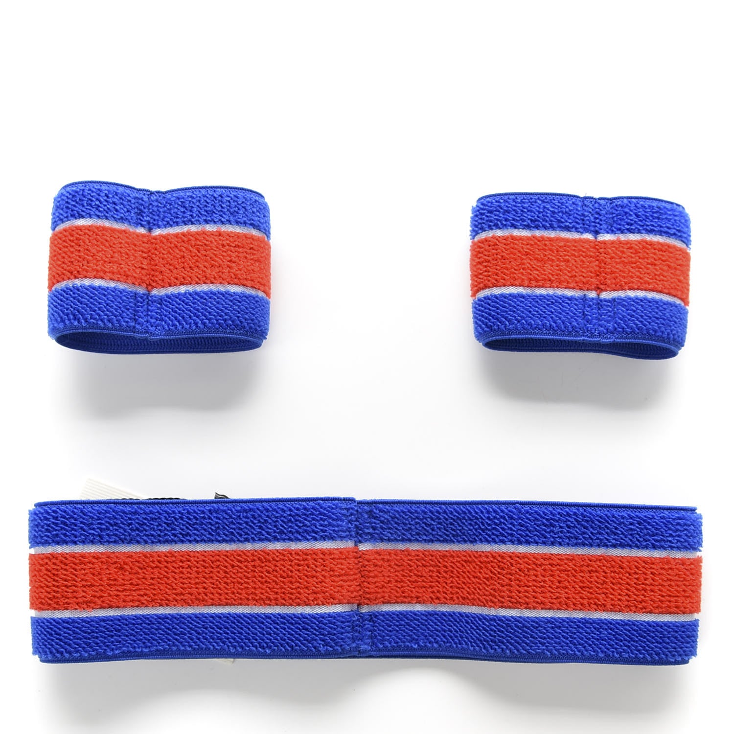 Gucci Cotton Logo Headband and Wrist Set M Blue Orange 2 of 4