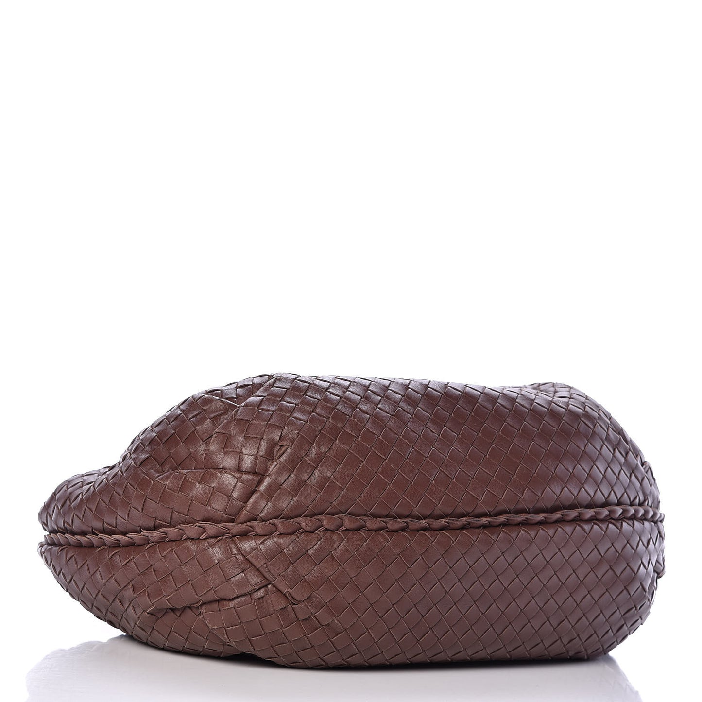 Nappa Intrecciato Medium Belly Veneta Hobo Truffle