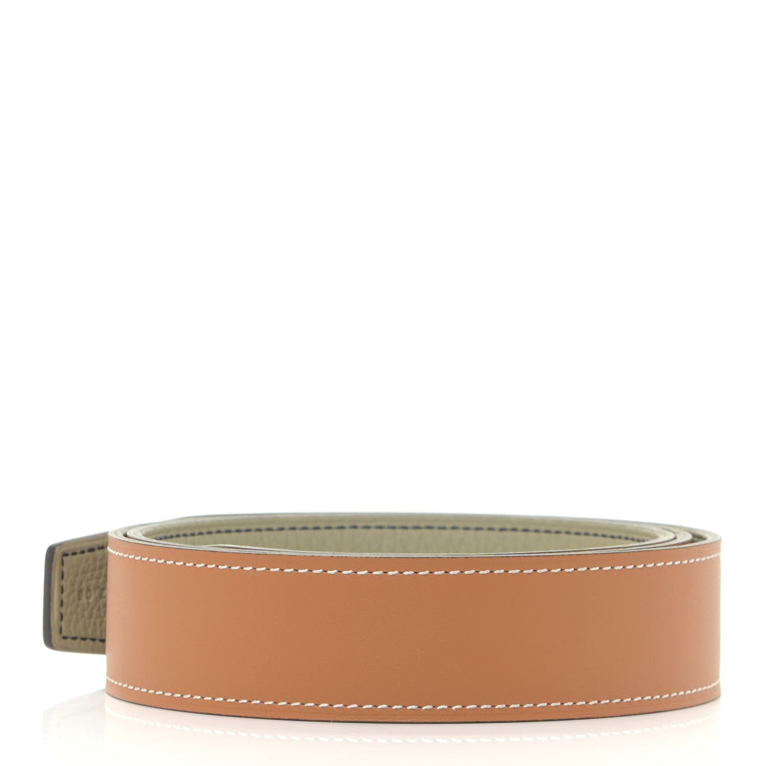 Hermes Chamonix 135 Togo 32mm Belt Strap 90 Naturel Sauge 2 of 4