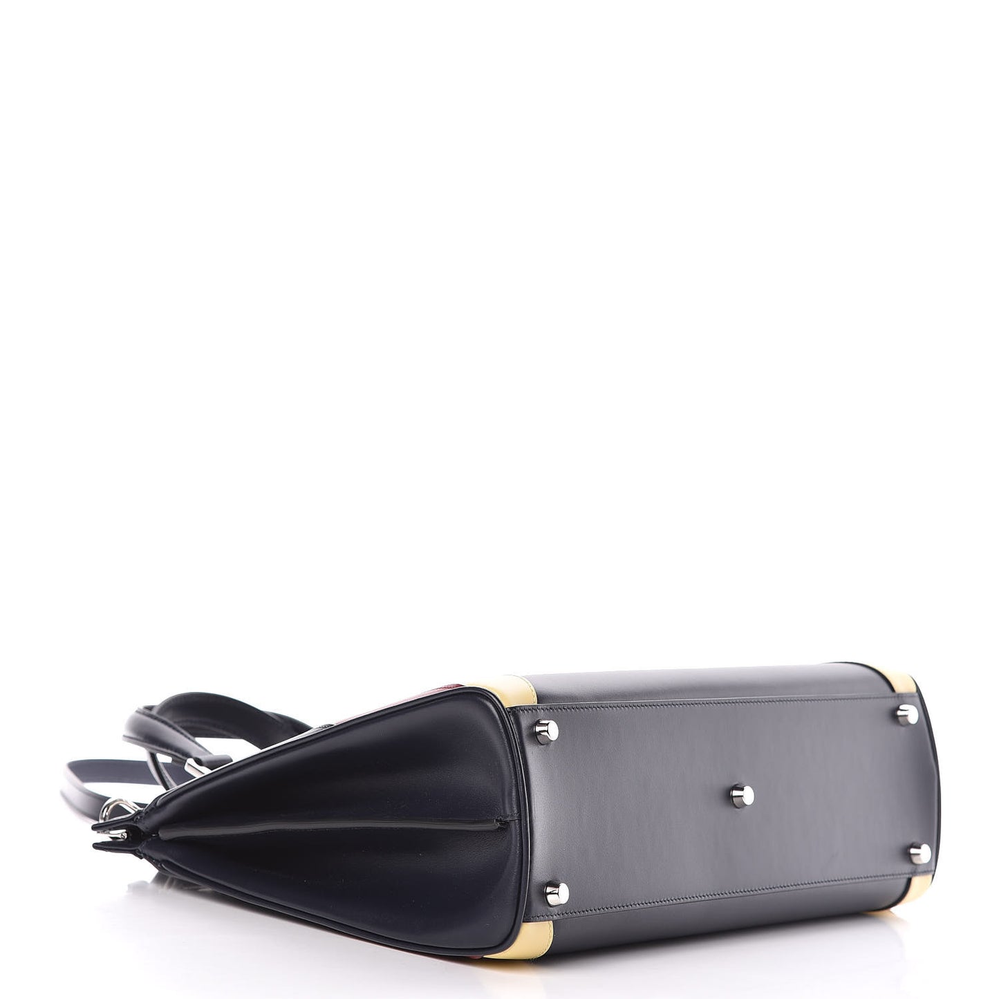 Smooth Calfskin Medium Zumi Top Handle Bag Blue Romantic Cerise Butter Multicolor
