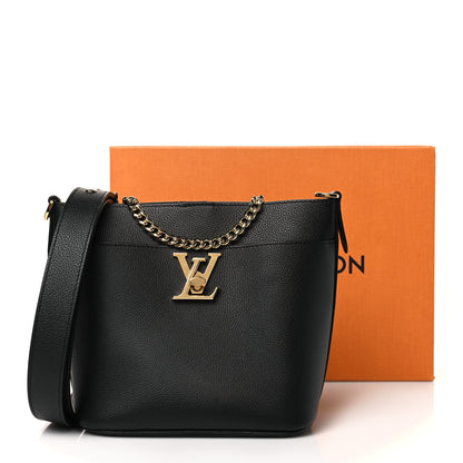 Louis Vuitton Calfskin Lock and Walk Bucket Black 11 of 11