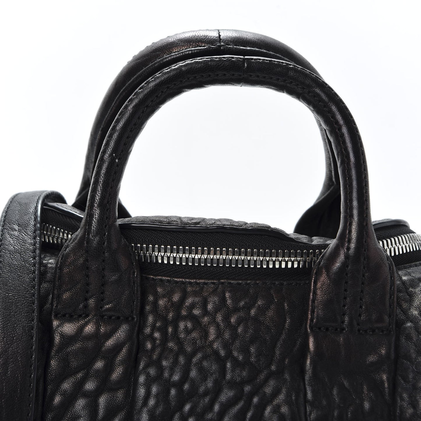 Pebbled Lambskin Mini Rockie Black Rhodium Hardware