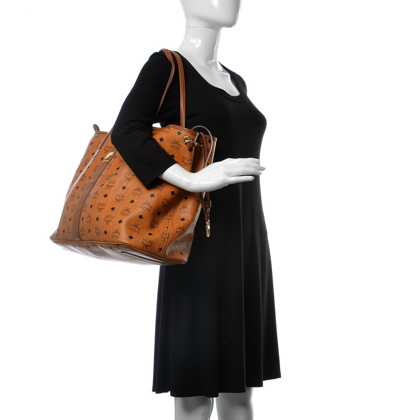 Visetos Large Liz Reversible Shopper Tote Cognac