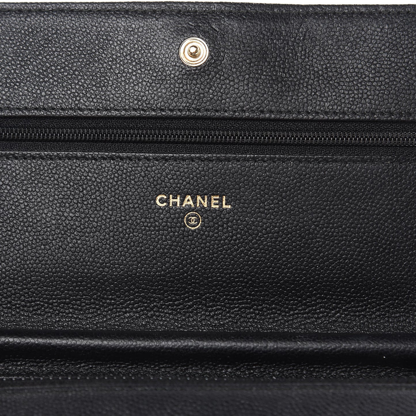Caviar Quilted Boy Wallet On Chain WOC Black