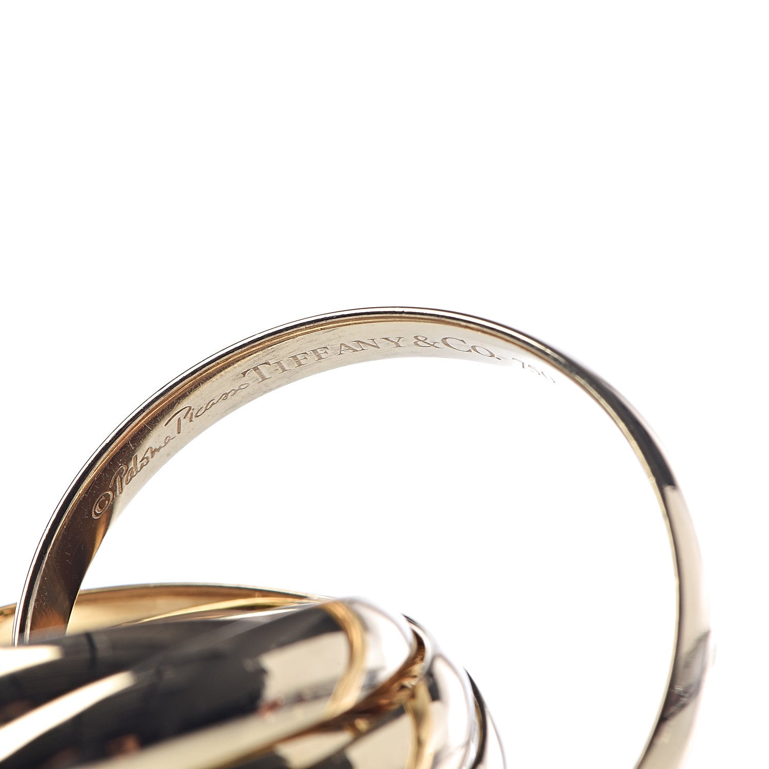 Tiffany 18K Yellow Gold Paloma's Melody Nine-Band Ring 58 8.25 4 of 4