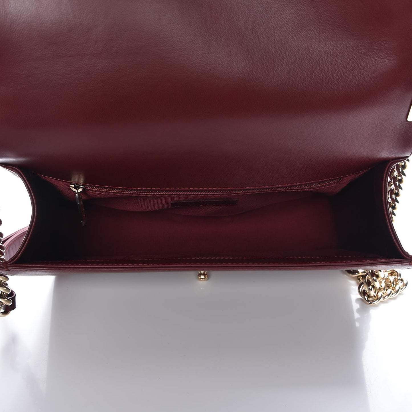Lambskin Quilted New Medium Boy Flap Dark Red
