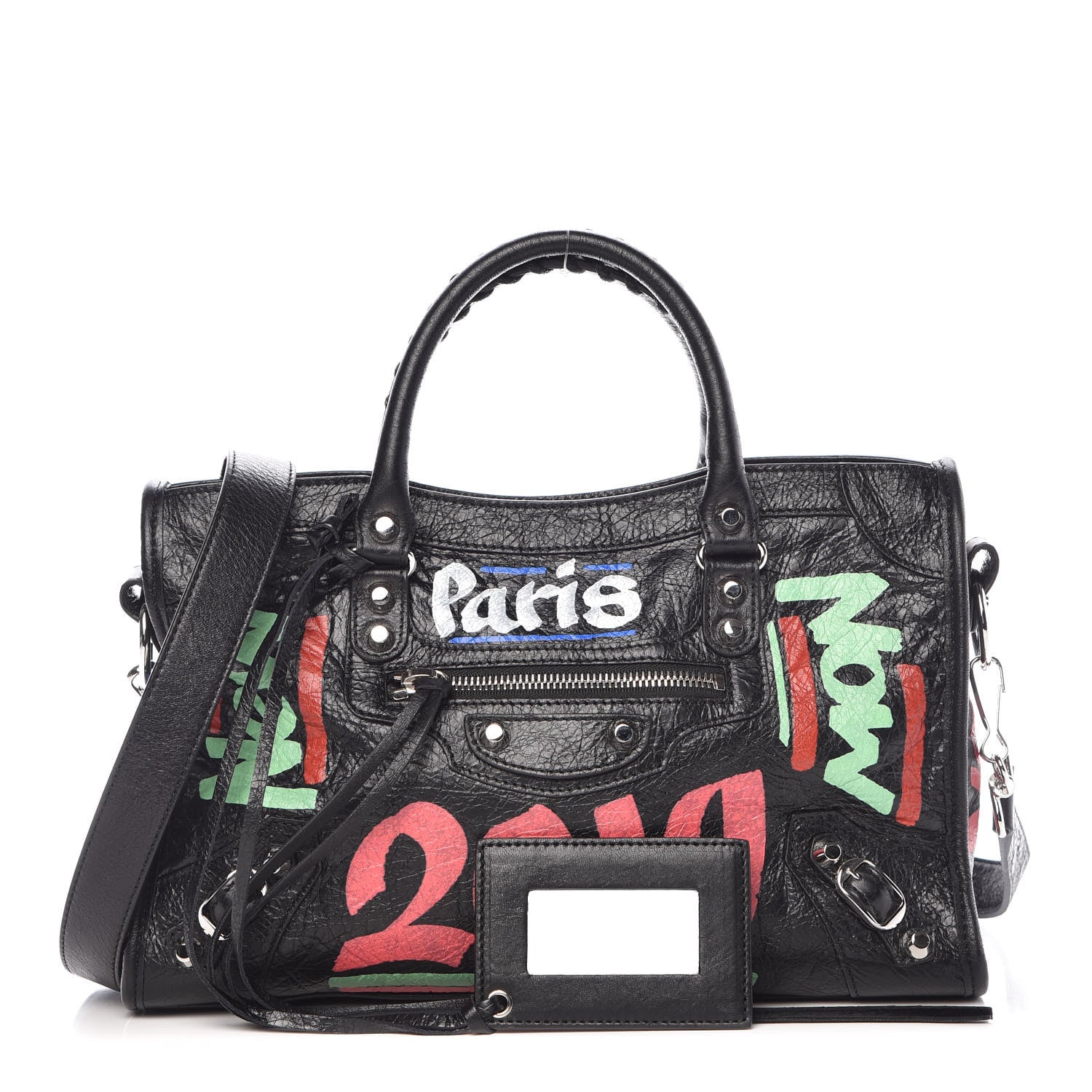 Balenciaga Agneau Arena Car Tag Classic Silver Hardware S City Black TBC 1 of 9