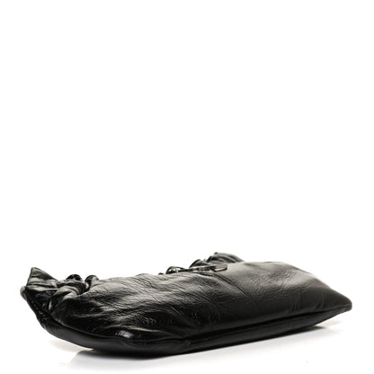Saint Laurent Calfskin Pac Ruched Hobo Black 4 of 11