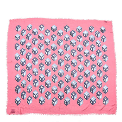 Gucci Silk GG Wallpaper Print Scarf Pink 1 of 5