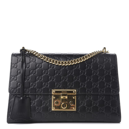 Gucci Guccissima Medium Padlock Shoulder Bag Black 1 of 10