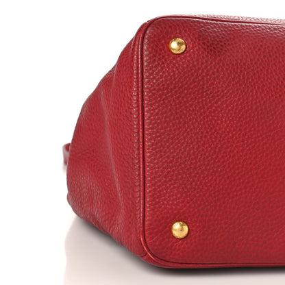 Prada Vitello Daino Tote Rosso 7 of 15