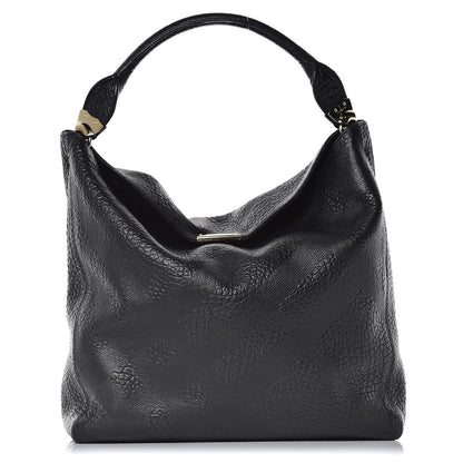 Burberry Heritage Grain Medium Lindburn Hobo Black 1 of 14