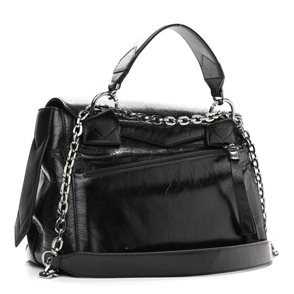 Givenchy Creased Patent Calfskin Medium ID Flap Black 3 of 9