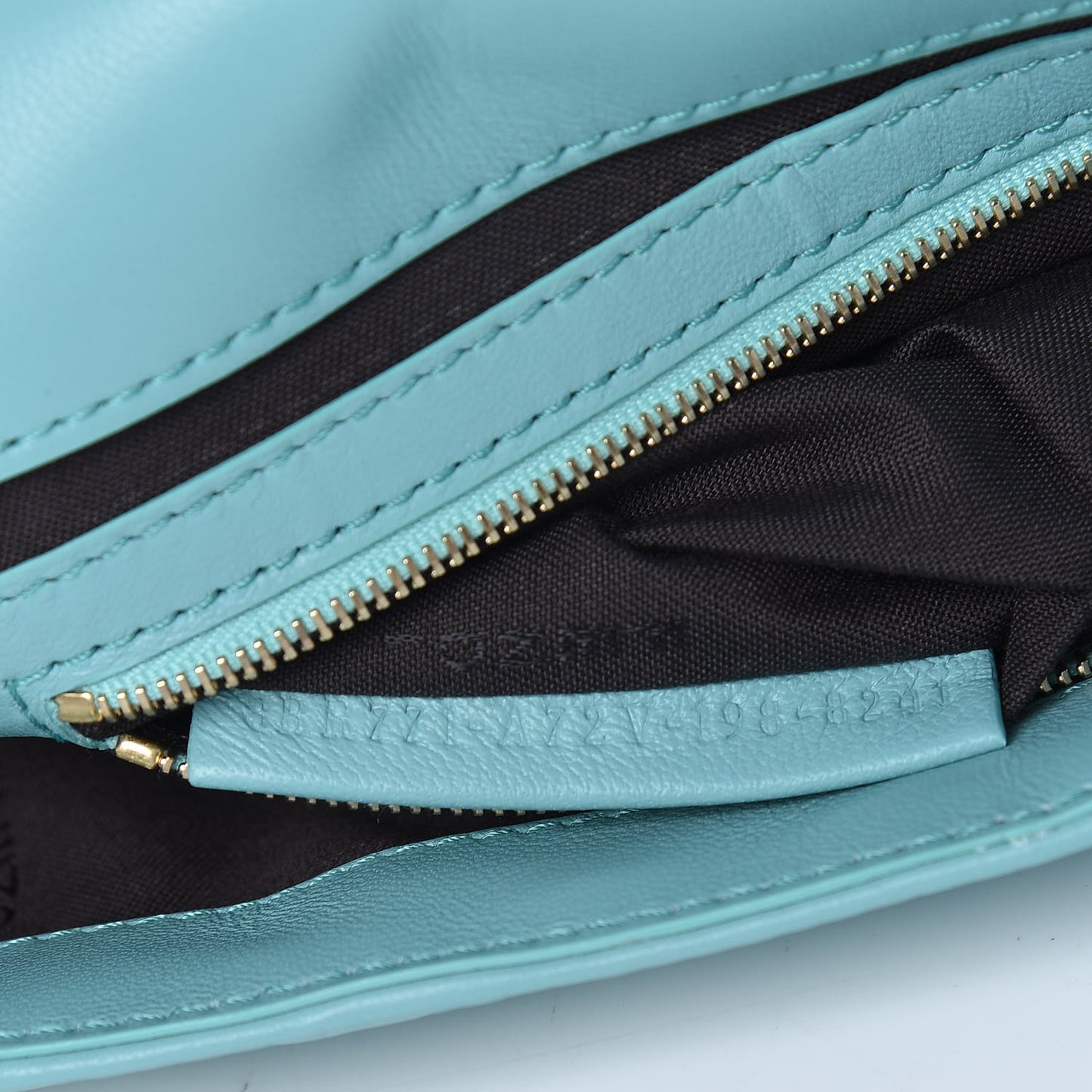 Nappa FF 1974 Embossed Large Baguette Tiffany
