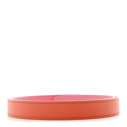 Hermes Epsom Swift 24mm Belt Strap 90 36 Rose Azalee Orange Poppy 2 of 6