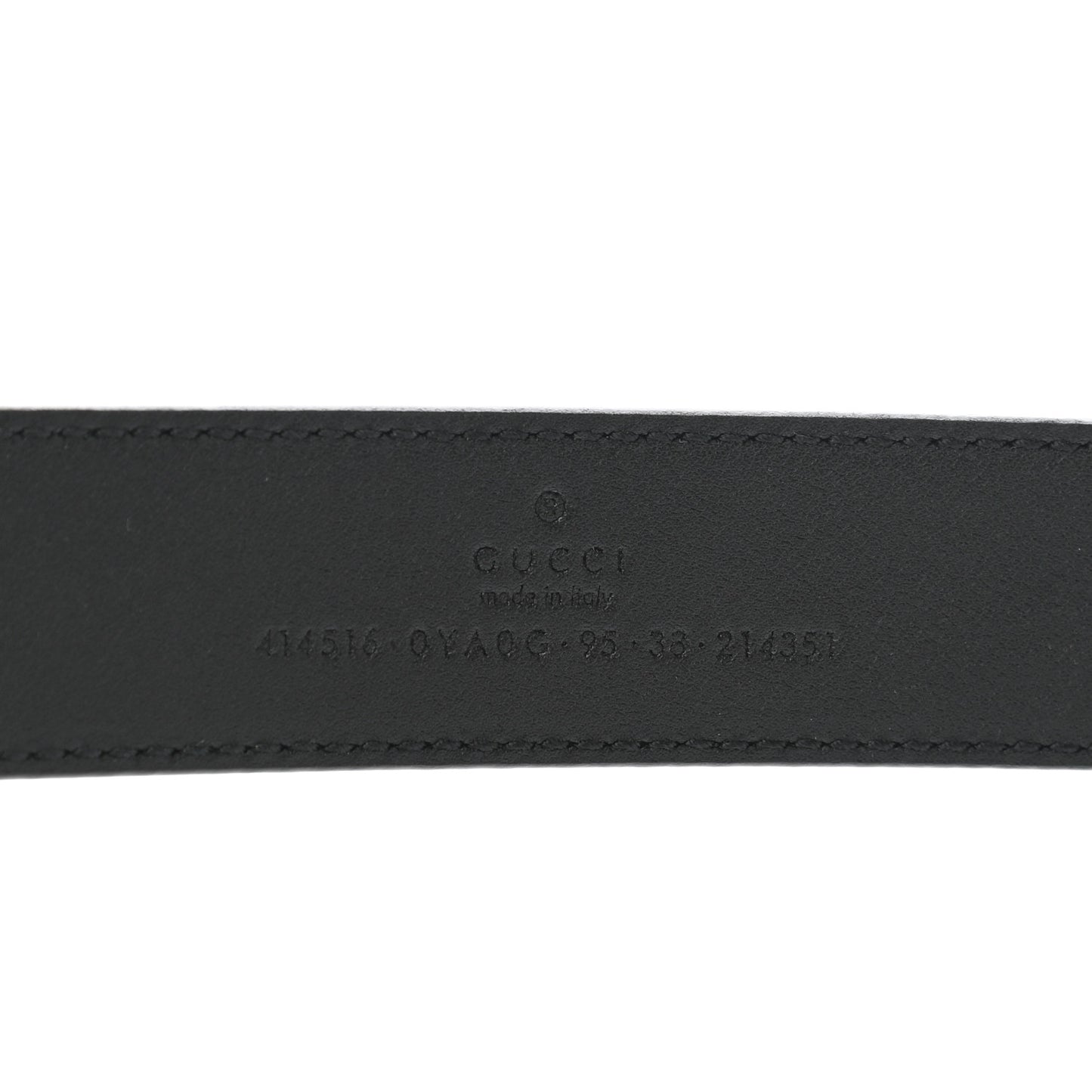 Plutone Calfskin Double G 30mm Belt 95 38 Black