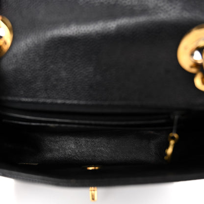 Chanel Caviar Chevron Mini Flap Black 5 of 10