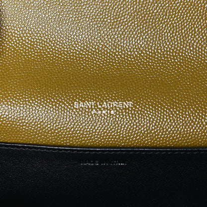 Saint Laurent Grain De Poudre Monogram Uptown Chain Wallet Olive 6 of 11